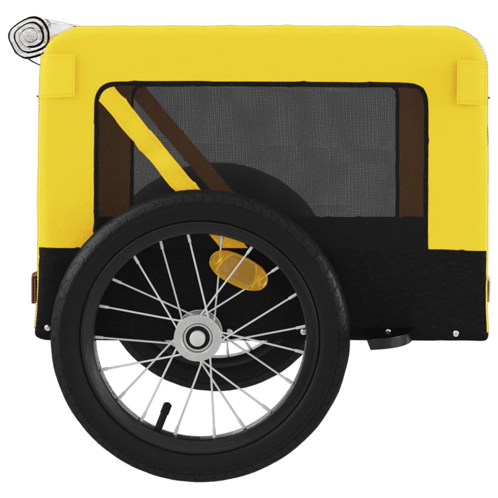 Hondenfietskar Oxford Stof Ijzer Geel En Zwart 63 x 123 x 66 cm