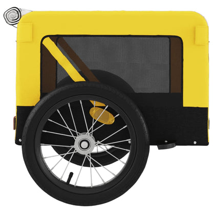 Hondenfietskar Oxford Stof Ijzer Geel En Zwart 63 x 123 x 66 cm