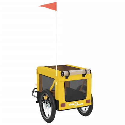 Hondenfietskar Oxford Stof Ijzer Geel En Zwart 63 x 123 x 66 cm