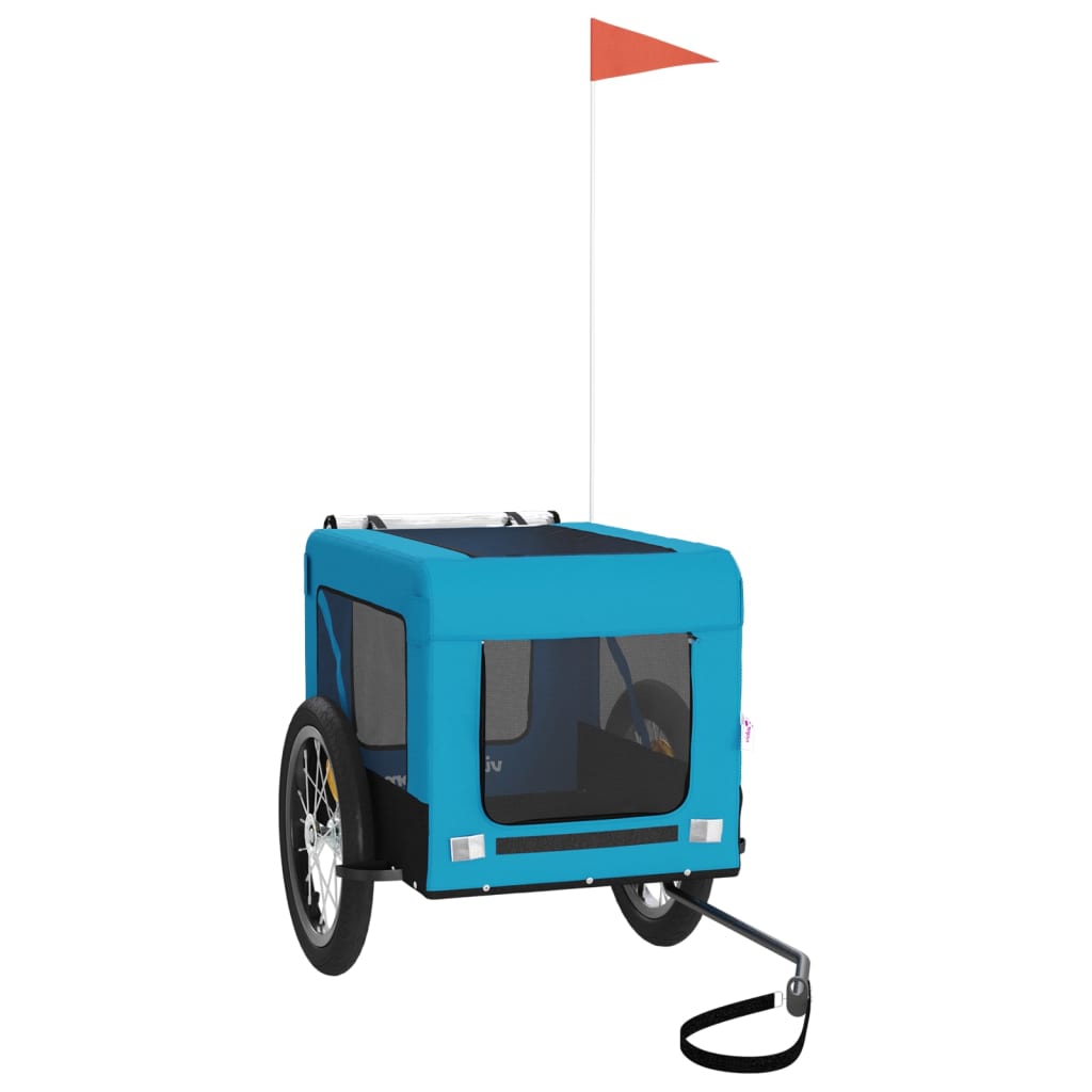 Hondenfietskar Oxford Stof Ijzer Blauw En Zwart 63 x 123 x 66 cm