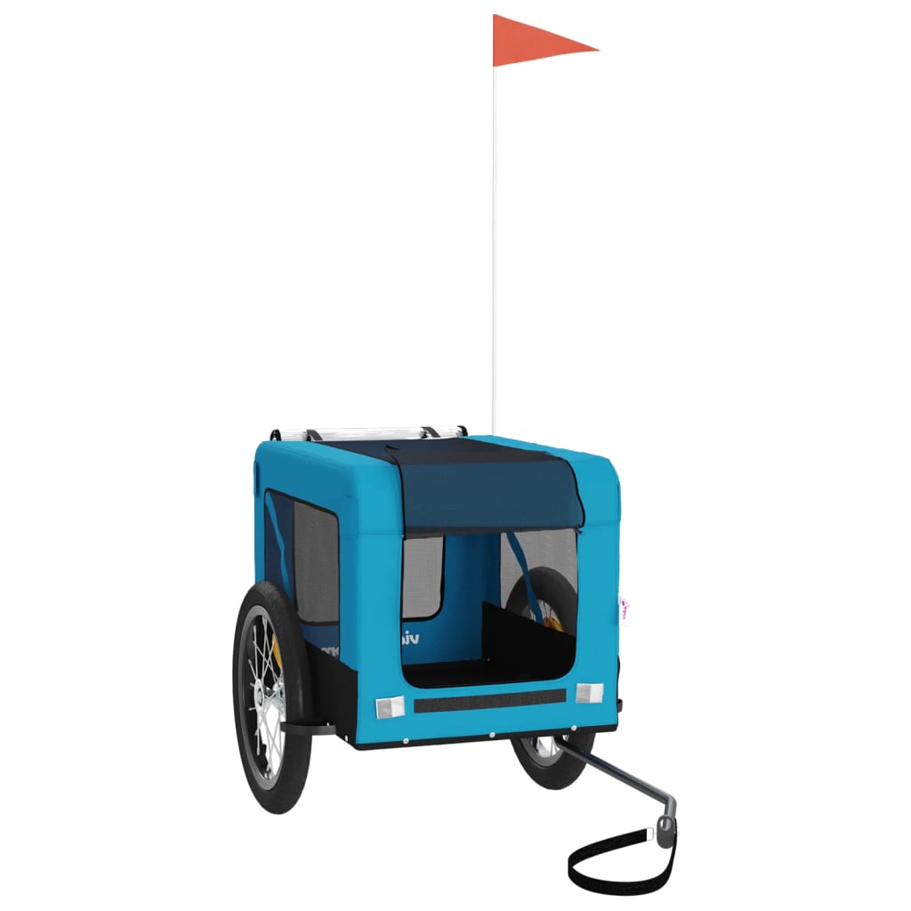 Hondenfietskar Oxford Stof Ijzer Blauw En Zwart 63 x 123 x 66 cm