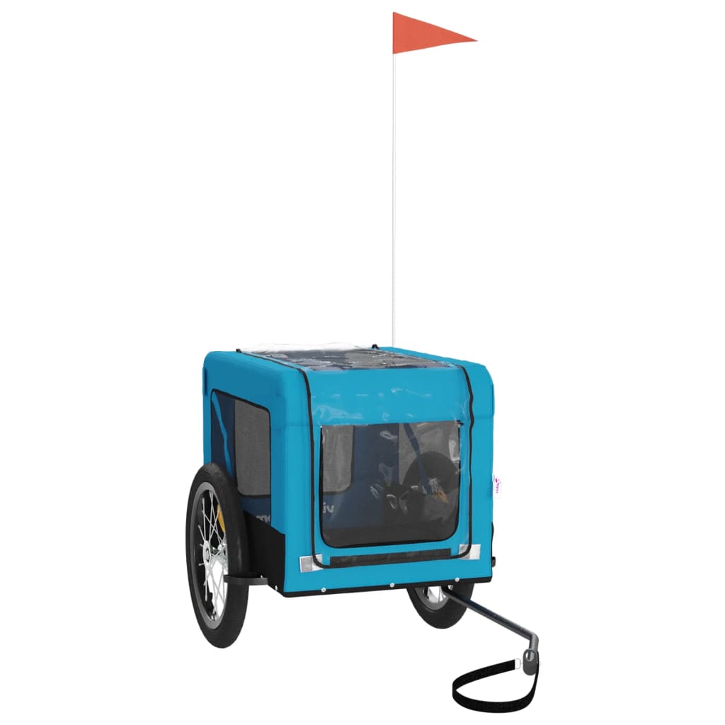Hondenfietskar Oxford Stof Ijzer Blauw En Zwart 63 x 123 x 66 cm