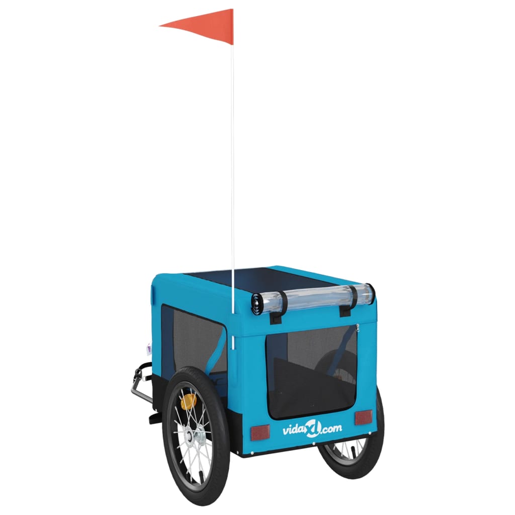 Hondenfietskar Oxford Stof Ijzer Blauw En Zwart 63 x 123 x 66 cm