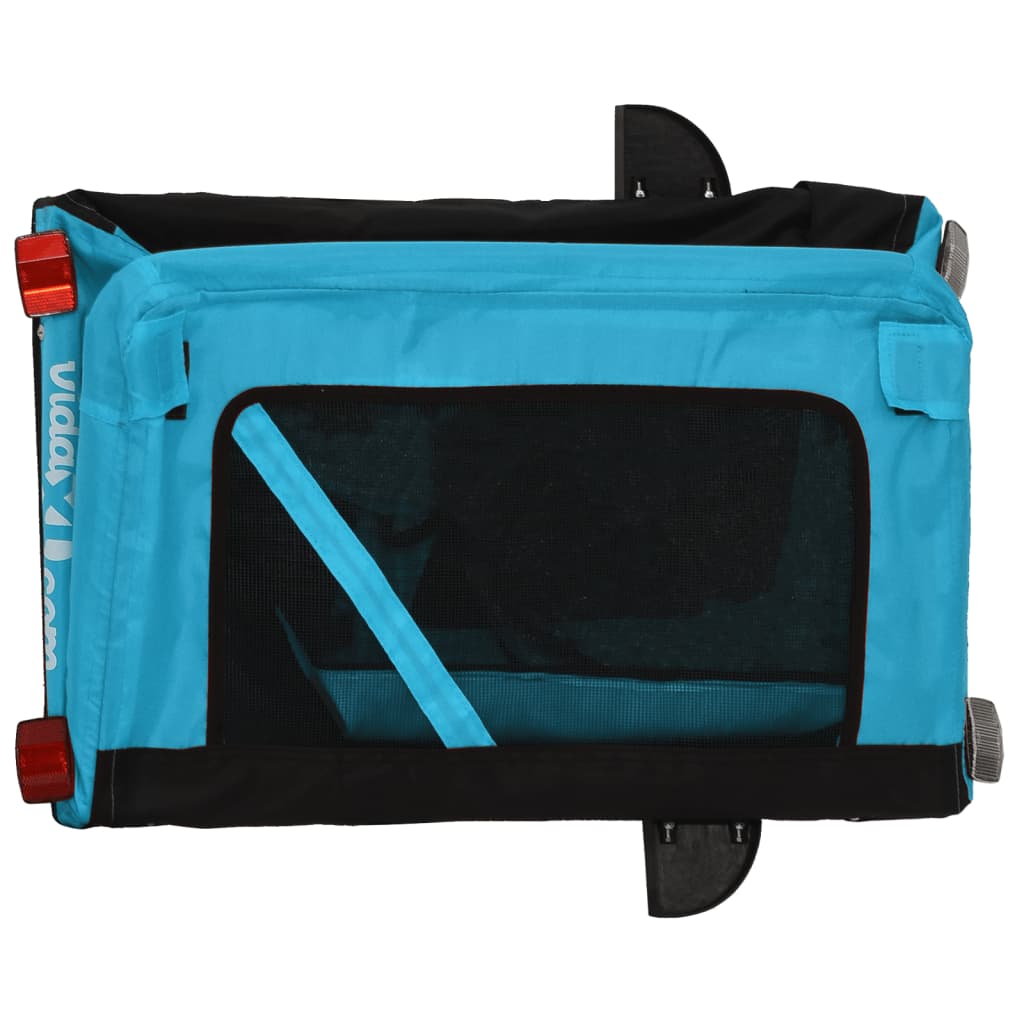 Hondenfietskar Oxford Stof Ijzer Blauw En Zwart 63 x 123 x 66 cm