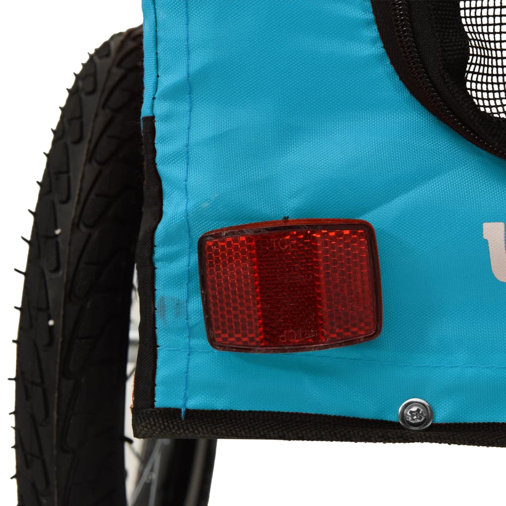 Hondenfietskar Oxford Stof Ijzer Blauw En Zwart 63 x 123 x 66 cm