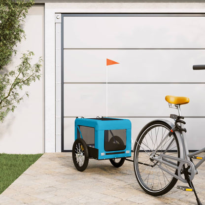 Hondenfietskar Oxford Stof Ijzer Blauw En Zwart 63 x 123 x 66 cm