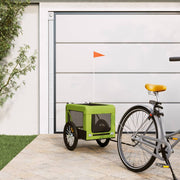 Hondenfietstrailer 63x123x66 cm groen zwart