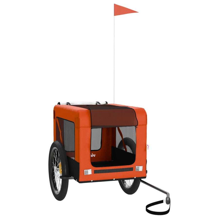 Hondenfietskar Oxford Stof Ijzer Oranje En Zwart 68.5 x 135 x 73.5 cm orange