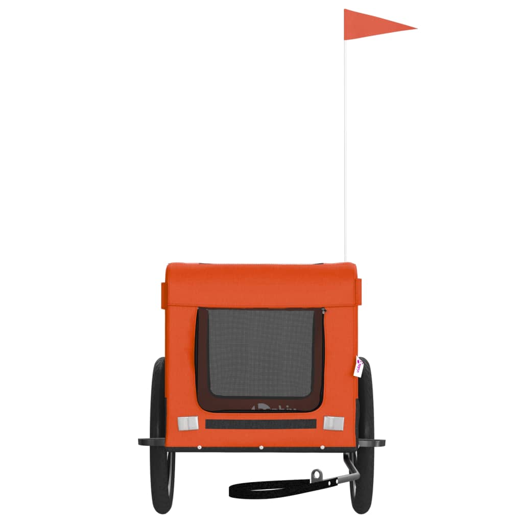 Hondenfietskar Oxford Stof Ijzer Oranje En Zwart 68.5 x 135 x 73.5 cm orange