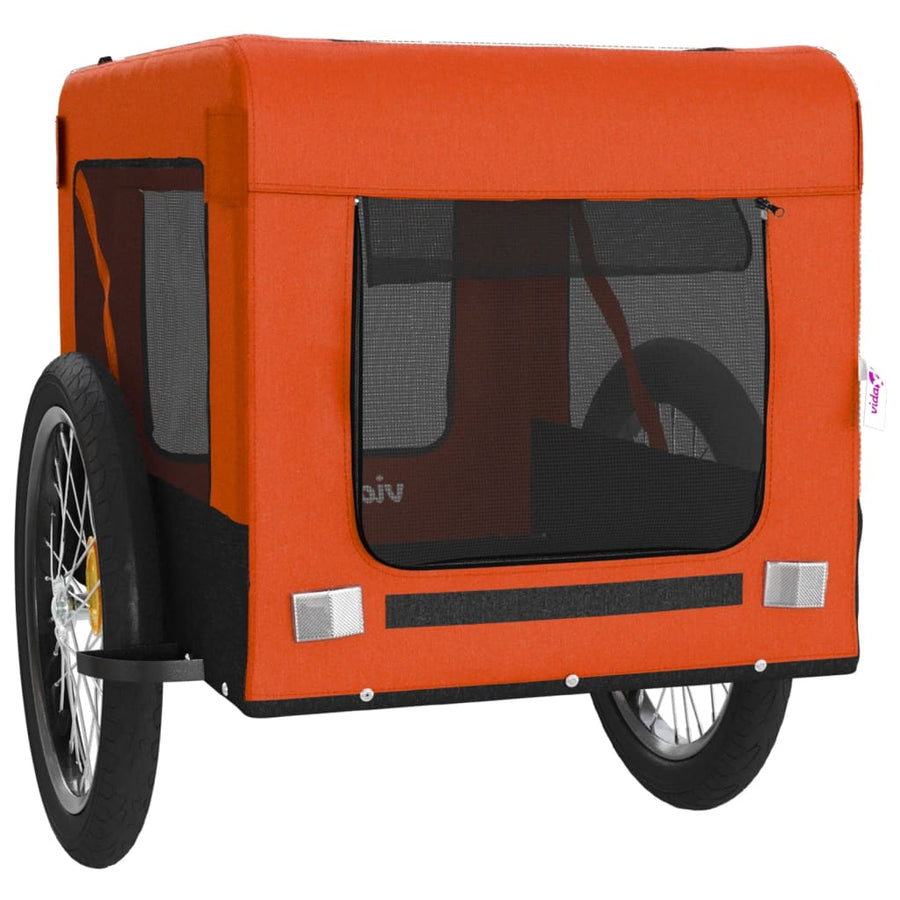 Hondenfietskar Oxford Stof Ijzer Oranje En Zwart 68.5 x 135 x 73.5 cm orange