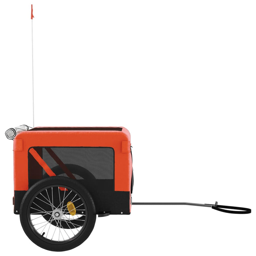 Hondenfietskar Oxford Stof Ijzer Oranje En Zwart 68.5 x 135 x 73.5 cm orange