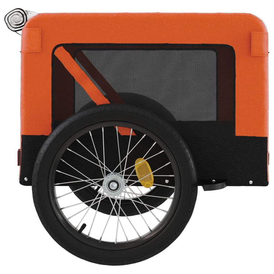 Hondenfietskar Oxford Stof Ijzer Oranje En Zwart 68.5 x 135 x 73.5 cm orange