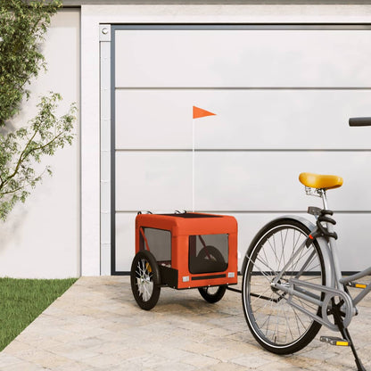 Hondenfietskar Oxford Stof Ijzer Oranje En Zwart 68.5 x 135 x 73.5 cm orange