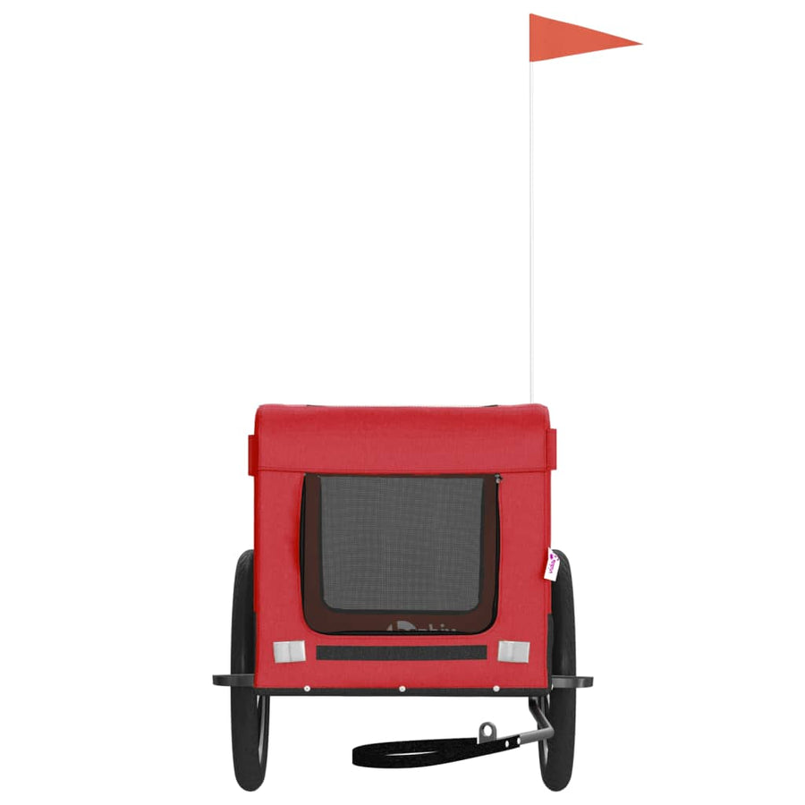 Hondenfietskar Oxford Stof Ijzer Rood En Zwart 68.5 x 135 x 73.5 cm