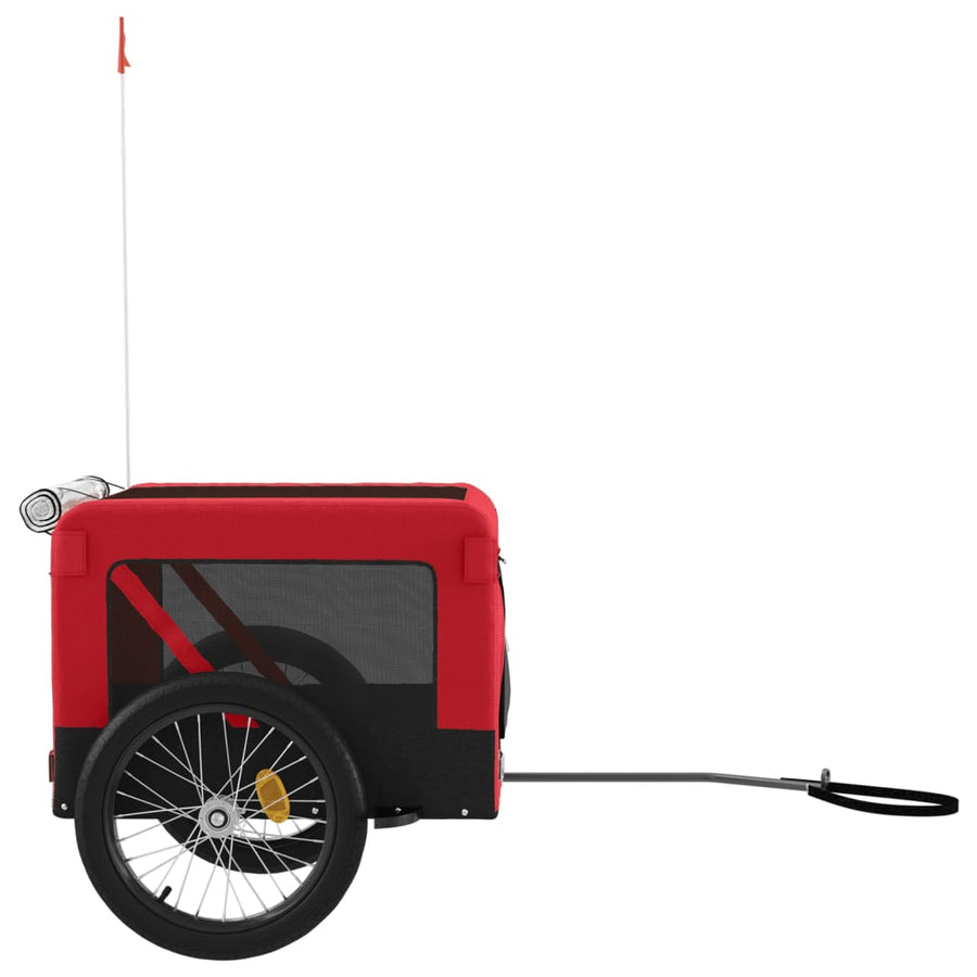 Hondenfietskar Oxford Stof Ijzer Rood En Zwart 68.5 x 135 x 73.5 cm