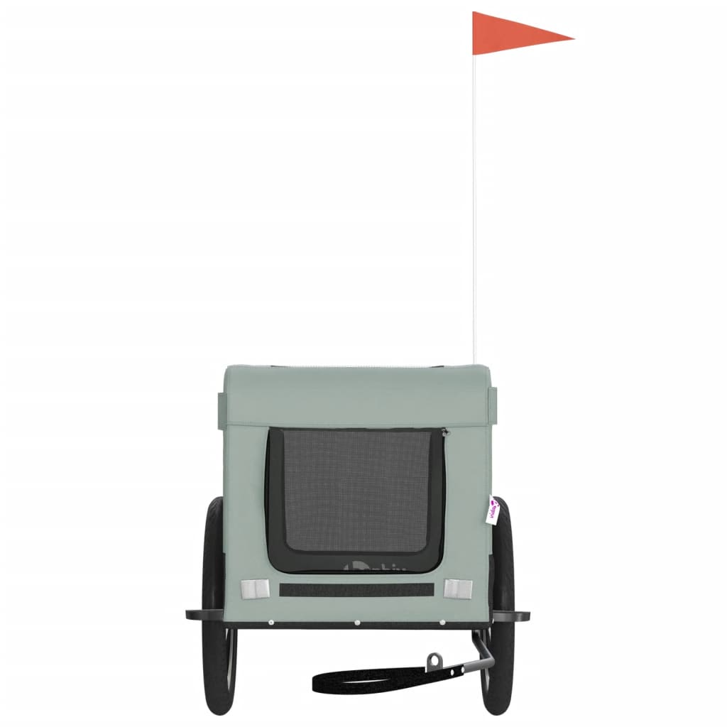 Hondenfietskar Oxfordstof En Ijzer Grijs En Zwart 68.5 x 135 x 73.5 cm