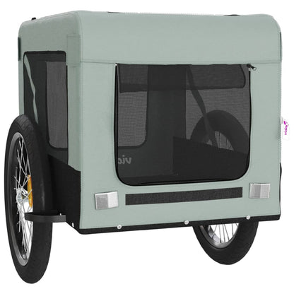 Hondenfietskar Oxfordstof En Ijzer Grijs En Zwart 68.5 x 135 x 73.5 cm