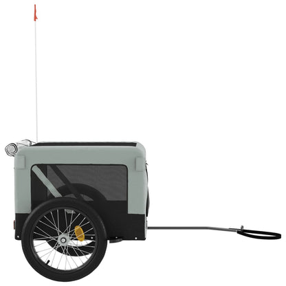 Hondenfietskar Oxfordstof En Ijzer Grijs En Zwart 68.5 x 135 x 73.5 cm