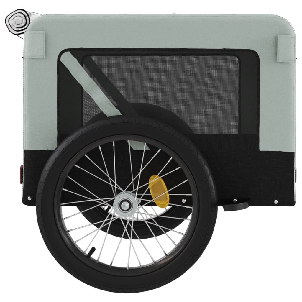 Hondenfietskar Oxfordstof En Ijzer Grijs En Zwart 68.5 x 135 x 73.5 cm