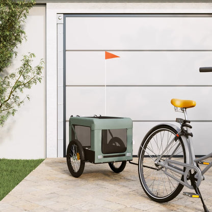 Hondenfietskar Oxfordstof En Ijzer Grijs En Zwart 68.5 x 135 x 73.5 cm