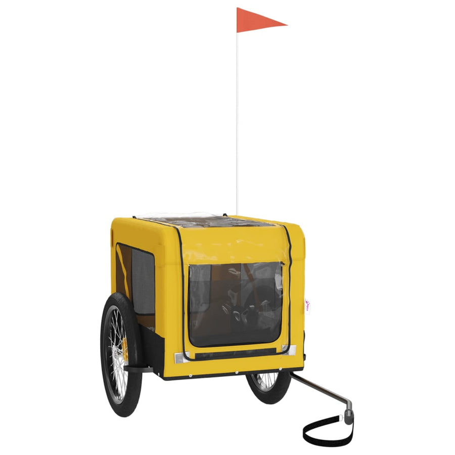 Hondenfietskar Oxford Stof Ijzer Geel En Zwart 68.5 x 135 x 73.5 cm