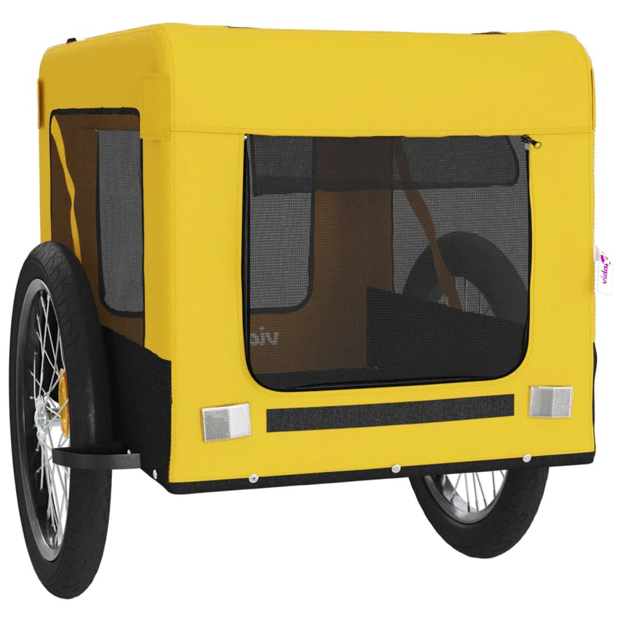 Hondenfietskar Oxford Stof Ijzer Geel En Zwart 68.5 x 135 x 73.5 cm