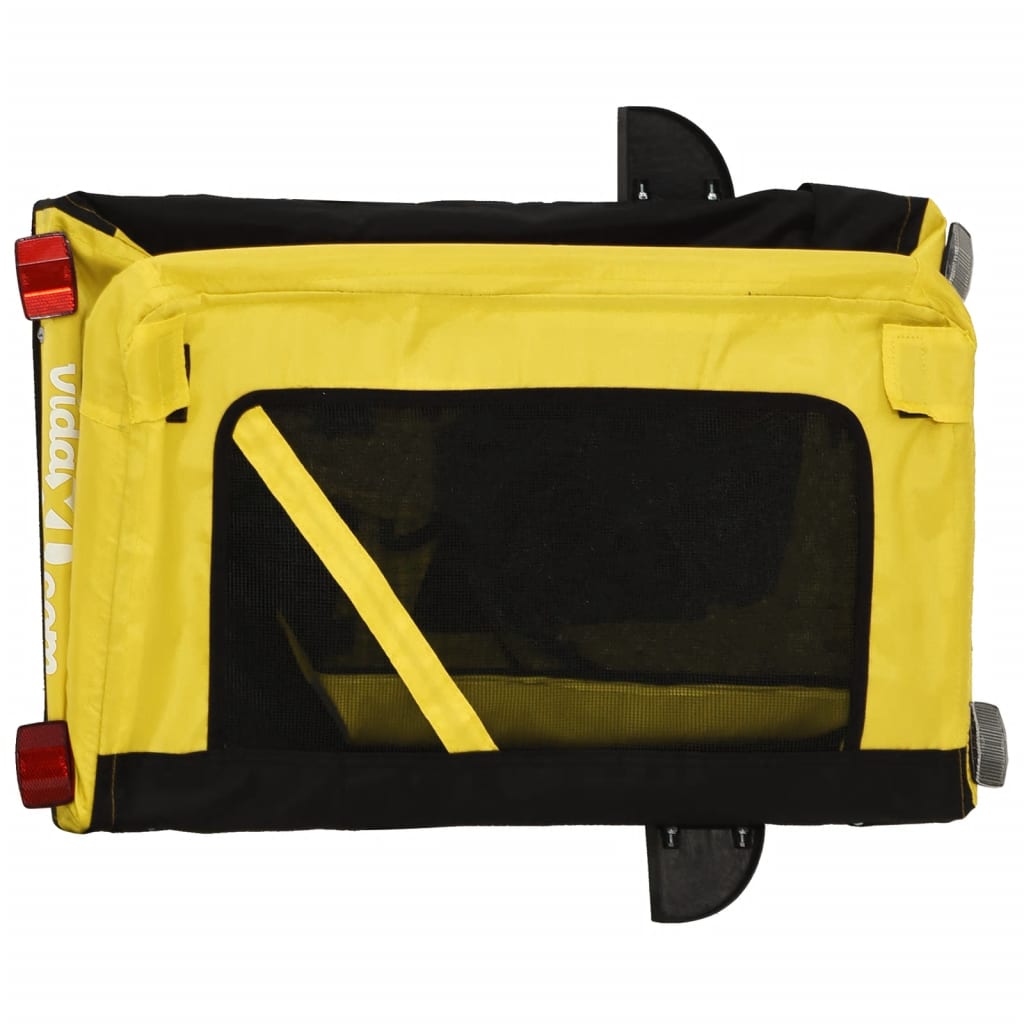 Hondenfietskar Oxford Stof Ijzer Geel En Zwart 68.5 x 135 x 73.5 cm