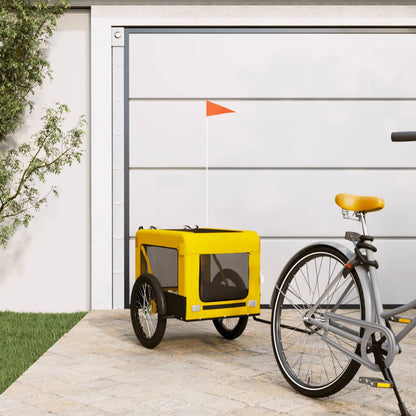 Hondenfietskar Oxford Stof Ijzer Geel En Zwart 68.5 x 135 x 73.5 cm