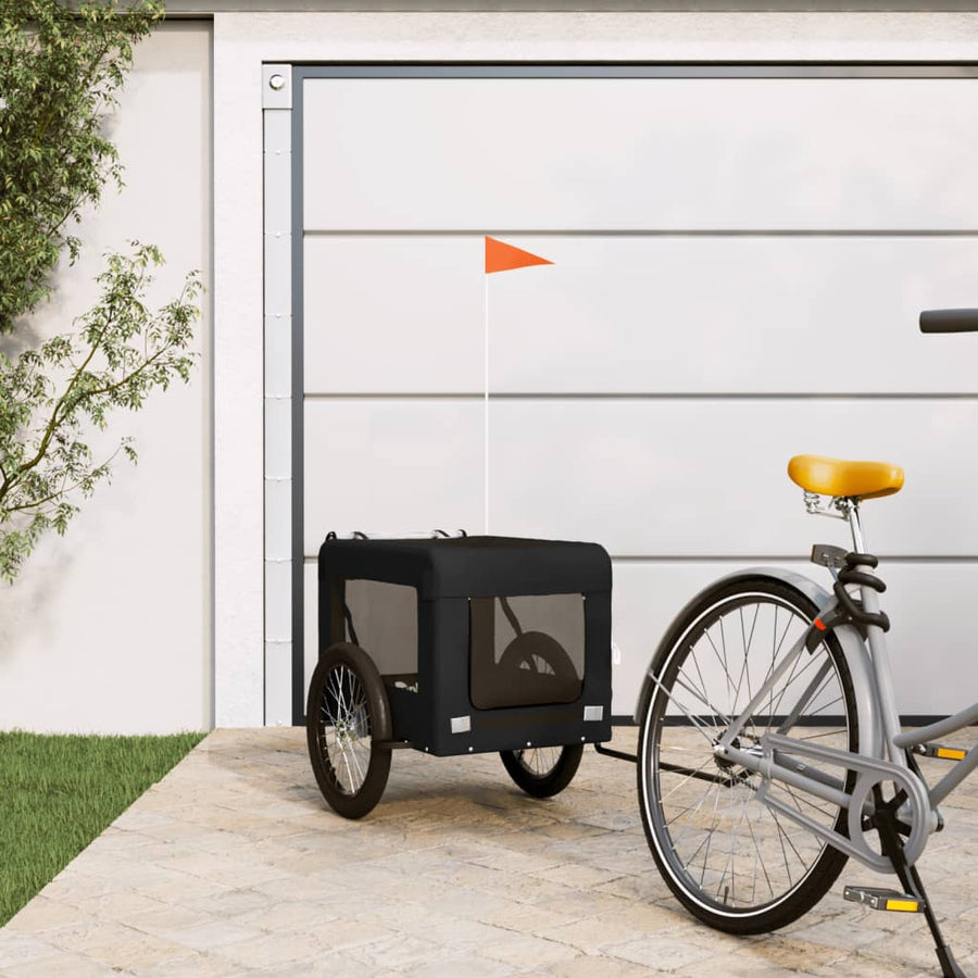 Hondenfietskar Oxford Stof En Ijzer Zwart 68.5 x 135 x 73.5 cm