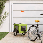 Hondenfietstrailer groen zwart 68x135x73.5 cm