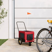 Hondenfietstrailer 120x54.5x53 cm rood zwart