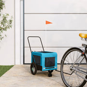 Hondenfietstrailer 120x54.5x53 cm blauw zwart