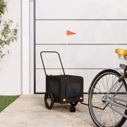 Hondenfietstrailer 120x54,5x53 cm zwart