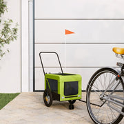 Hondenfietstrailer 120x54.5x53 cm groen zwart