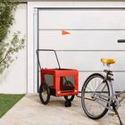 Hondenfietstrailer 50x70x50 cm oranje zwart