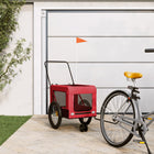 Hondenfietstrailer 63x123x66 cm rood zwart