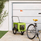Hondenfietstrailer 63x123x66 cm groen zwart