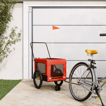 Hondenfietstrailer oxford stof en ijzer oranje en zwart 135 x 68.5 x 73.5 cm orange