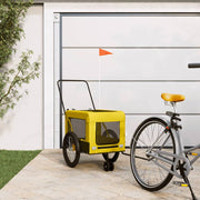 Dog bike trailer Oxford fabric and iron yellow and black