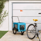 Hondenfietstrailer 135x68.5x73.5 cm blauw zwart