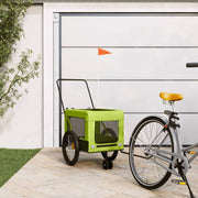 Dog bike trailer Oxford fabric and iron green and black