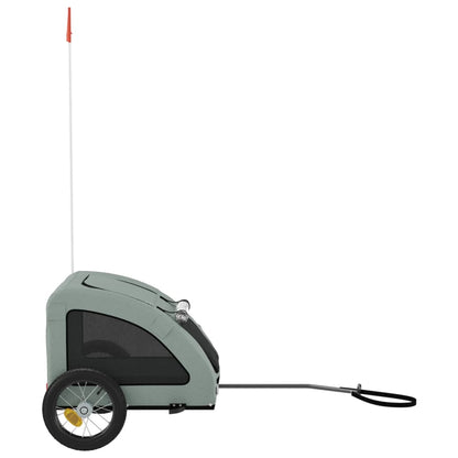 Hondenfietstrailer Oxford Stof En Ijzer 124 x 53 x 53 cm Grijs