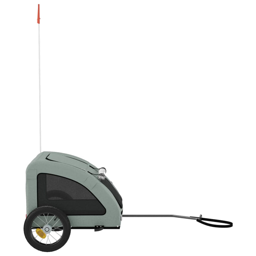 Hondenfietstrailer Oxford Stof En Ijzer 124 x 53 x 53 cm Grijs