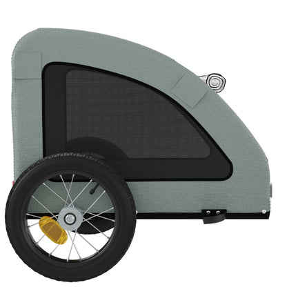 Hondenfietstrailer Oxford Stof En Ijzer 124 x 53 x 53 cm Grijs