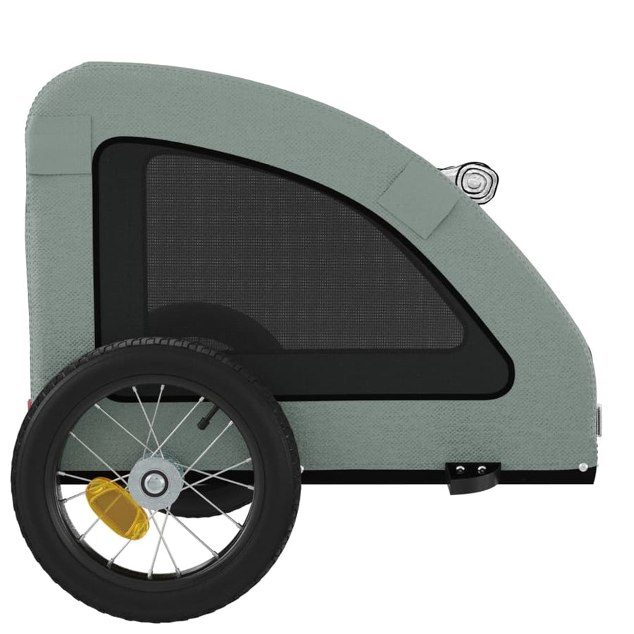 Hondenfietstrailer Oxford Stof En Ijzer 124 x 53 x 53 cm Grijs