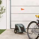 Hondenfietstrailer 124x53x53 cm grijs