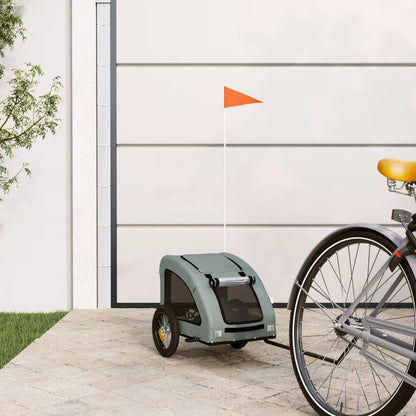 Hondenfietstrailer Oxford Stof En Ijzer 124 x 53 x 53 cm Grijs