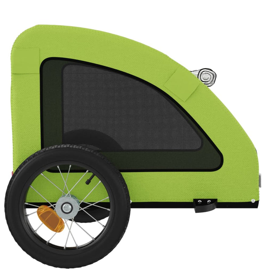 Hondenfietstrailer oxford stof en ijzer groen 124 x 53 x 53 cm Groen