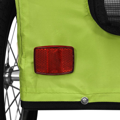 Hondenfietstrailer oxford stof en ijzer groen 124 x 53 x 53 cm Groen