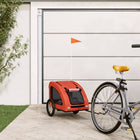 Hondenfietstrailer 125x63x66 cm oranje